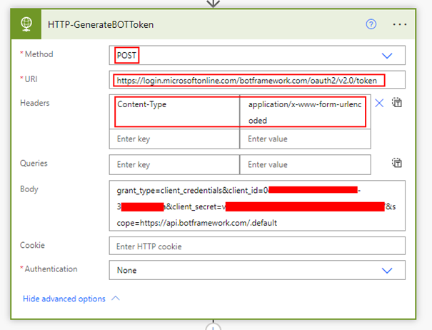 How to use a Bearer Token in the default HTTP acti - Power